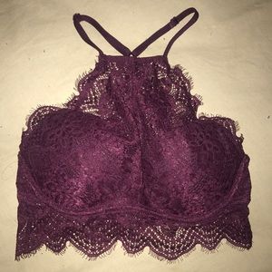 Victoria's Secret PINK high neck lace bralette XS